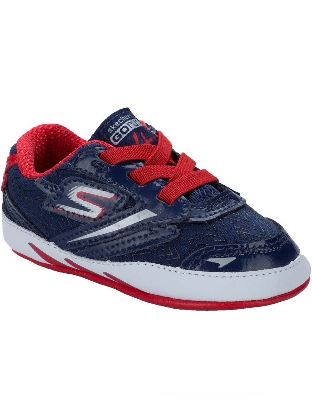 Skechers Boy's Go Run Crawl Slip On Crib Shoes - Size 1